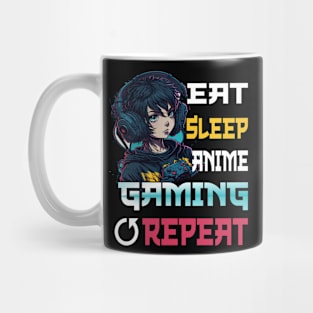 Eat Sleep Anime Gaming Repeat Kawaii Otaku Anime Manga Mug